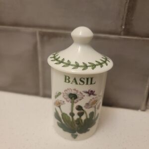 Floral Herb Storage Jar with Lid